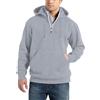 Generic Felpe con cappuccio da uomo con cerniera a 1/4 con cappuccio con tasche 2025 autunno pullover tinta unita a maniche lunghe felpe, Felpa con cappuccio da uomo grigia con zip, L