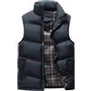 Peuignao Giubbino Smanicato Uomo Gilet Uomo Imbottito Invernale Giubbotto Giacca Smanicato Gilet Imbottiti Uomo Invernali Giacche Senza Maniche Gilet Trapuntato Puffer Casual Caldo Moda Pesante Uomo Blu 4XL