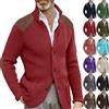 Generic Cardigan da uomo a maniche lunghe, lavorato a maglia fine, invernale, con bottoni e tasche, giacca invernale da uomo, per attività all'aria aperta, giacca da montagna, da uomo, verde militare, 3XL