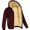 Hixingo Felpa Pile Uomo con Cappuccio e Zip, Felpa Cappuccio Invernale Calda Giacca Manica Lunga Hoodie 3XL con Cerniera e Tasche S-Cappotto Inverno in Pile Casual Comoda (Blu Navy,S)