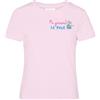 Saint Barth Mc2 Donna T-Shirt Manica Corta EMI0001-Girano Pale Charm EMB Cotone Rosa Chiaro M
