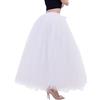 Generic Gonna lunga in tulle, sottogonna da donna, sottogonna in tulle, con vita, maxi principessa in tulle, per matrimoni e, Nero , Taglia unica