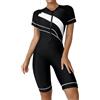 Generico Pigiama Corto Sexy Costume da Bagno da Donna Conservatore Taglie Forti Bikini Piscina Costume da Bagno per Allenamento Sportivo agonistico Tutine Intere Sexy (Black, M)