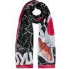 Braccialini Foulard Lt Foulard in poliestere effetto seta con stampa all-over di Silvestro, il simpatico gatto dei Looney Tunes. Su sfondo nero, la grafica gioca con espressioni esilaranti del