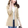 PengGengA Donne Risvolto Monopetto Sottile Trench Lungo Cintura Auto Cappotto Taglia Cappotti Eleganti Cachi M