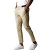 Longfsp Active Chinos Pants - Pantaloni da uomo, stile di vita attivi, vestibilità ampia, gamba dritta, elasticizzati, pantaloni casual da uomo, cachi, M