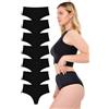 LadyMelex Tanga da donna con vita alta, confezione da 5/7, tanga in cotone, XL