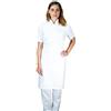 tessile astorino RICAMO 0 - Divisa Cuoco Donna Bianca - 3PZ - Giacca Manica Corta, Pantalone e Grembiule - Completo per Cucina e Ristorante - Made in Italy (Large)