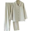 Uwdiohq Da Donna in Cotone con Maniche Lunghe E Cardigan, Completo Casa, Camicia Notte Vestaglia (Green, XL) Pigiami Lunghi Pigiama Leggero Caldo Curvy Bianco Puro Lungo Sexy Natale Invernale