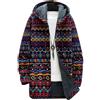 oneforus Felpe con Cappuccio con Zip Intera da Uomo Boho Giacca Stampata in 3D Cappotto Maglione Foderato in Pile Invernale Maniche Lunghe Cerniera Cardigan Felpe