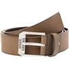 Armani Exchange Destressed Leather Belt Cintura, Nero, Taglia Unica Uomo