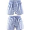 Soksieté Socksieté Boxer Uomo Popeline 100% Cotone Mini Quadri Bianco-Azzurri XL