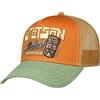 Stetson Aloha Honolulu Trucker Cap donna/uomo - Base mesh Snapback, con picco, picco, tutte le stagioni primavera estate autunno inverno, Arancione, Taglia unica