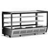 Risto Modello: 983600215232,Vetrina refrigerata da banco 121,9x56,8x68,6h cm vetro dritto 4 lati in vetro nera 200 lt 0 +12 °C
