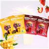 schultz und könig Mango & Fragola Bubble Tea 2.0 - Instant Bubble Tea in sacchetto con cannucce, facile da preparare, con latte o acqua, perfetto per viaggiare, riciclabile, sapore intenso