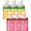 Mogu Mogu Succo di fragola e mango 25 % con NATA De Coco | Bevanda energetica | Ricca di fibre di frutta | Senza conservanti né coloranti aggiunti - (confezione da 6, 320 ml ciascuno)
