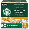 Starbucks Veranda Blend Blonde, K-Cup for Keurig Brewers, 60 Count