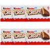 MENDOSA 6X Confezione per Kinder Crispy, 5 Wafer Croccanti Ricoperti di Cioccolato al Latte con Granella di Biscotto e Doppio Ripieno al Latte Kinder e Cacao,6 Confezioni da 170g