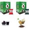 Generico Gattopardo To.Da Kit Mix 100 capsule caffè miscela Ricco 100 capsule caffè DEK compatibile con macchina sistema Nespresso - 2 kit accessori bio -