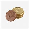 CAFFAREL 1 KG Monete 1 euro puro cioccolato al latte GLUTEN FREE