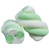 Generico Marshmallow Treccia Multicolore Senza Glutine, 1 kg, per Compleanni, Battesimi, Nascite ed Eventi (Bianco Verde)