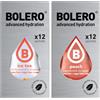 Generico SET 24 BOLERO bustine da 3 grammi 12 Ice Tea Peach Pesca + 12 Peach Pesca Preparato istantaneo per Bevande con Stevia e Vitamina C e Senza Zucchero