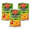Generico 3X Macedonia di Frutta a pezzi in Sciroppo, Ananas, Pesche, Pere, Uva e Ciliegie, in Succo, Alta Qualità per del monte 420g