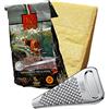 YesEatIs Special Box - Parmigiano Reggiano Consorzio Vacche Rosse 40 mesi - 1 Kg - Grattugia in Acciaio INOX
