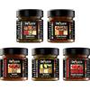 De Luca Spicial Sauces De Luca Family Food - 5 sughi Made in Italy, speziati e pronti all'uso per te. Tomato 220gr, Tomato Tandoori 220gr, Olives Tomato 220gr, Zucchini 210gr, Mushrooms 210gr. Vegetariani.