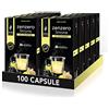 King Cup - 10 Confezioni da 10 Capsule di Zenzero e Limone da Zuccherare, 100 Capsule Compatibili con Sistema Nespresso, Bevanda al Gusto di Limone e Zenzero, Senza Glutine, Senza Lattosio