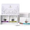 PRESTIGE & DELUXE Tea Collection Colonial- La via del Tè Firenze, Selezione di 12 Tè in bustina - Miscele Profumate - confezione regalo bianca con particolori dorati ed argentati