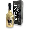 Torai Spumante Millesimato Extra Dry, Bottiglia Oro Specchio, Scatola Regalo, Uve Glera Colli Trevigiani, Giallo Paglierino, Perlage Fine e Persistente, Profumo e Sapore Delicati di Frutti e Fiori