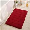 Hiseng Tappetino da Bagno Antiscivolo in Memory Foam, Morbido Assorbente Tappetini Bagno Lavabile per Bagno, Doccia, Bagno, Bagno, Doccia (50x160CM,Bordeaux)