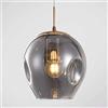 BDS lighting 12 tonalità di Vetro Luci del Pendente, 250cm Lunghi Cavi, 60 Centimetri Diametro Chrome Colori Rotonda Base della Lampada, Lungo Chandelier (Color : Grey)