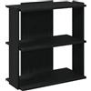 vidaXL Libreria a 3 Ripiani Nera 60x30x60 cm in Legno Multistrato, libreria 3 Ripiani, Mobile di conservazione, credenza, Mobile portaoggetti