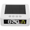 EIMSOAH Orologio per Camion Ad Energia Solare 12h 24h con Display della Temperatura, Doppi Allarmi e Funzione Snooze Lunga Durata Materiale ABS (#2)