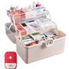 EURXLQ 3 Strati Scatole Portaoggetti Bianco 39x26,5x21,5cm,Cassetta Medicinali,Scatola Medicinali,Organizer Medicine,Porta Medicine,Cassetta da pesca per Il Cucito,Cassetta Degli Attrezzi,Materiali