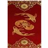 Odot Giapponese Noren Tenda per Porta in Lino, Stampa Pittura a Inchiostro Cinese Divisorie Lunga Tappezzeria Giapponese della Porta Tenda per Decorazione Porta Finestra Cucina (85x180cm,Pesce Rosso)
