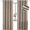 YSTELLAA Tenda 100% Oscurante Da Interno 2 Pezzi, 140×240cm, Tenda Velluto Fonoassorbenti, Tende Termiche Isolanti Per Interni, Con Anelli, Moderne, Per Camera Da Letto, Camel