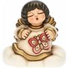 THUN, Soprammobile Bomboniera My Angel che Abbraccia una Farfalla in Ceramica Decorata a Mano, Simbolo di Benessere e Amore, Novità THUN 2023, 6.4x4.6x6 cm h