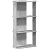 vidaXL Libreria 3 Ripiani Grigio Cemento 60x30x120 cm Multistrato, libreria, libreria, libreria, armadietto, libreria, scaffale