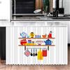 Odot Tendina Sottolavello Cucina, Tende per Armadietti Moderne, Tenda Corta per Mobili da Cucina,Autoadesive Antipolvere e Privacy per Armadio Senza Ante, Easy to install (Stoviglie 8,L80 x H140 cm)