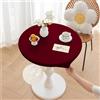 Morbuy Tovaglia Rotonda Giardino Exterior Impermeabile Tovaglie da Tavola, Pelle PU Tovaglia Antimacchia Lavabile per Salotto Pranzo, con Bordo Elastico (Rosso,Tavolo Diametro 90cm)