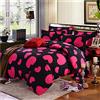 FANSU Copripiumino Una Piazza E Mezza 200x200cm-Copripiumino Matrimoniale Bambina in 100% Microfibra 3 Pezzi con 2 Federa(50x75CM) cme Chiusura a Cerniera - Rosso Cuori