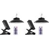 CTDWNT Luci Solari per Ombrellone da Esterno - Impermeabili, LED a Energia Solare per Patio, Tenda da Spiaggia e Campeggio (2 Pezzi a Tre Colori)