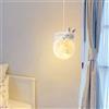 ACLBLK Carino Orso Luce Pendente Stampa 3D Luna Globo Cartone Animato Coniglio Addormentato Lampadario Bambini Pianeta Lampada Lampada Da Sospensione Bambini Camera 3 Luce Lampada Da Letto Ragazzo