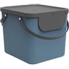 Rotho Albula Sistema di Separazione dei Rifiuti per la Cucina, Plastica (PP) senza BPA, Blu/Grigio (Antracite), 40 L, 40.0 x 35.8 x 34.0 cm