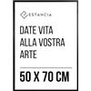 Estancia Cornice Portafoto Legno Nero 50x70 cm Con Vetro Plexi Infrangibile | Cornice Per Ritratto Moderna In Legno 50 x 70 cm | Cornice Nera 70x50 cm | Cornice 50x70 cm