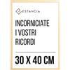Estancia Cornice in Legno di Rovere 30x40 cm con Vetro Plexi Infrangibile | Moderna Portafoto 40 x 30 cm
