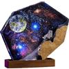 VISIOLEX Lampada oceanica, luce notturna, lampada da tavolo, decorazione per camera da letto, lampada in resina, lampada da tavolo in resina fatta a mano, regalo decorativo per camera da letto (13 x 16 cm)